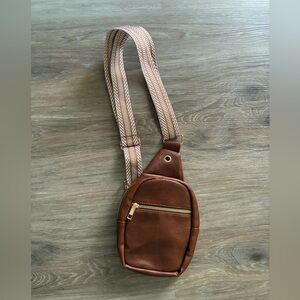 NWOT Faux Leather Crossbody Bag